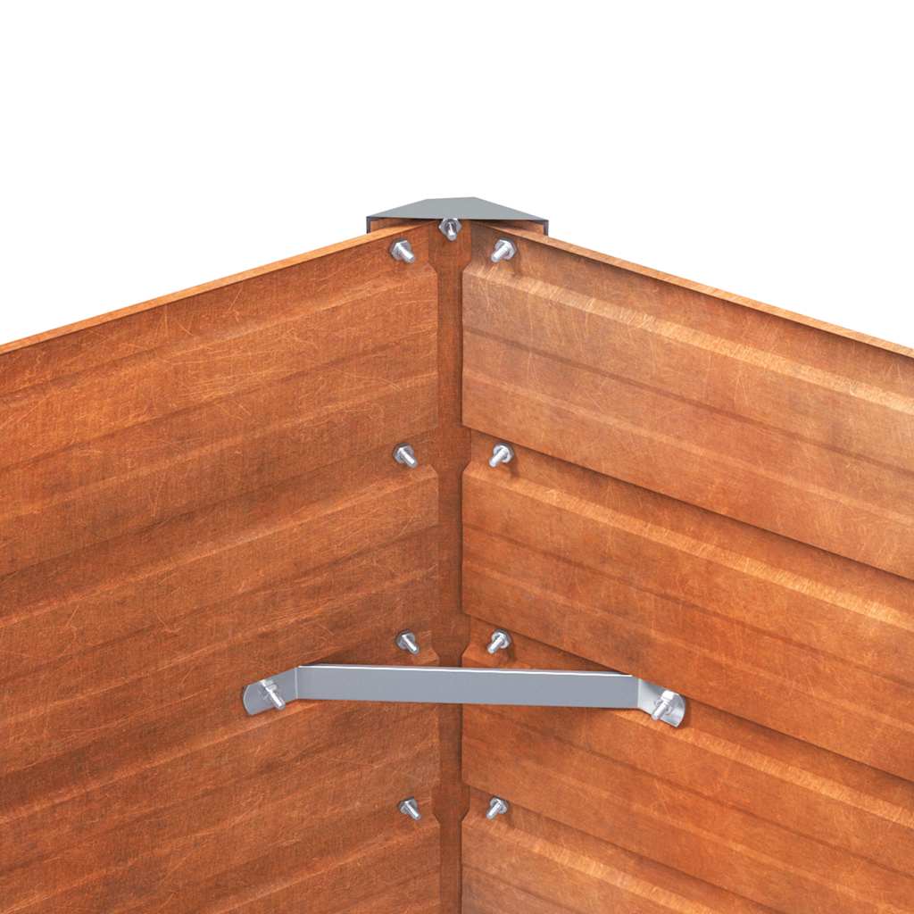 Arriate Oxidado De Acero Corten 100x100x77 Cm_5