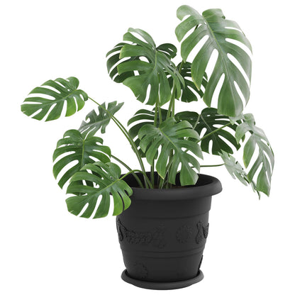Macetas 24 Pcs Negro Ø 34 X 28 Cm Plástico_2