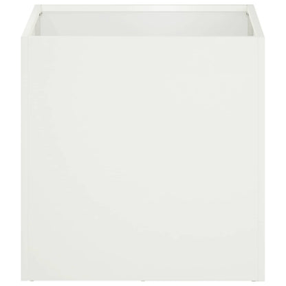 Macetero De Jardín Blanco 25 X 25 X 25 Cm_2