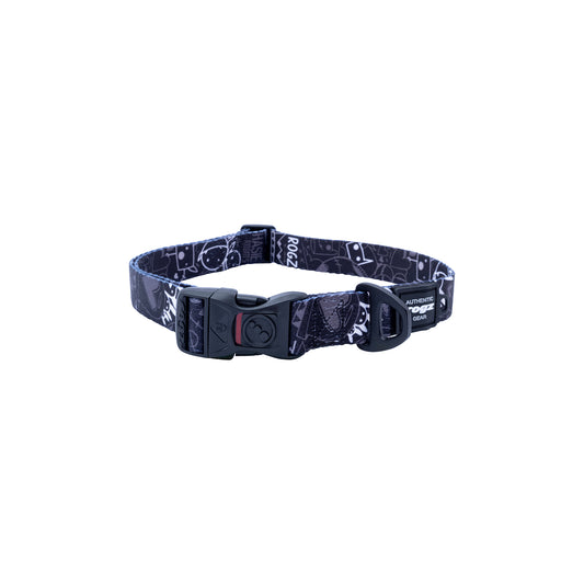 Collar Para Perro, Modelo Fusion De Rogz, Estampado Graffiti Negro. Talla Xl (39-64kg)_0