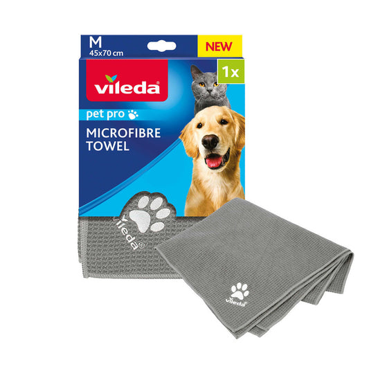 Toalla MF Pet Pro M,45 cm x 70 cm, Vileda Gris