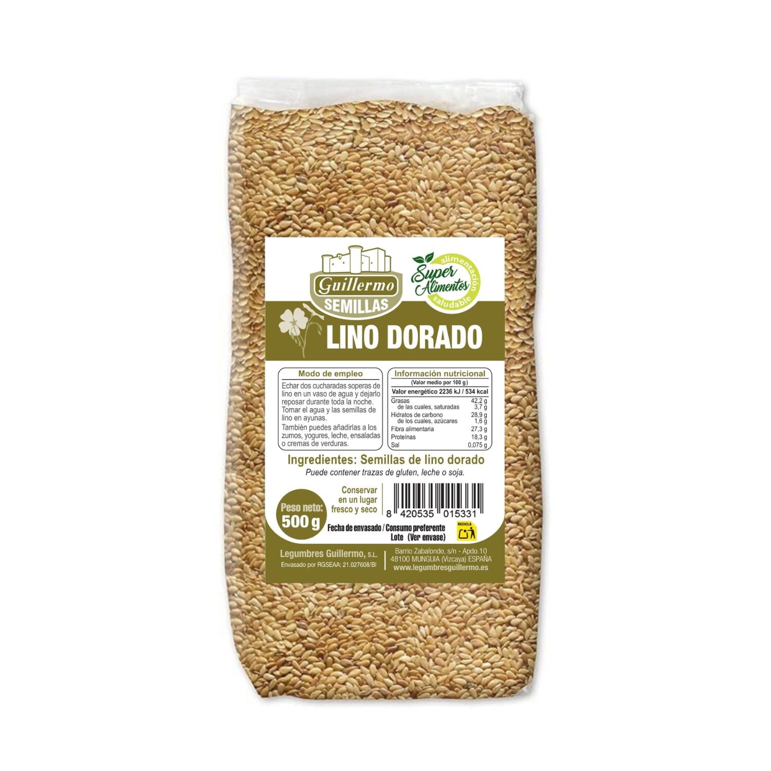 Semillas De Lino Dorado - 500 G_0