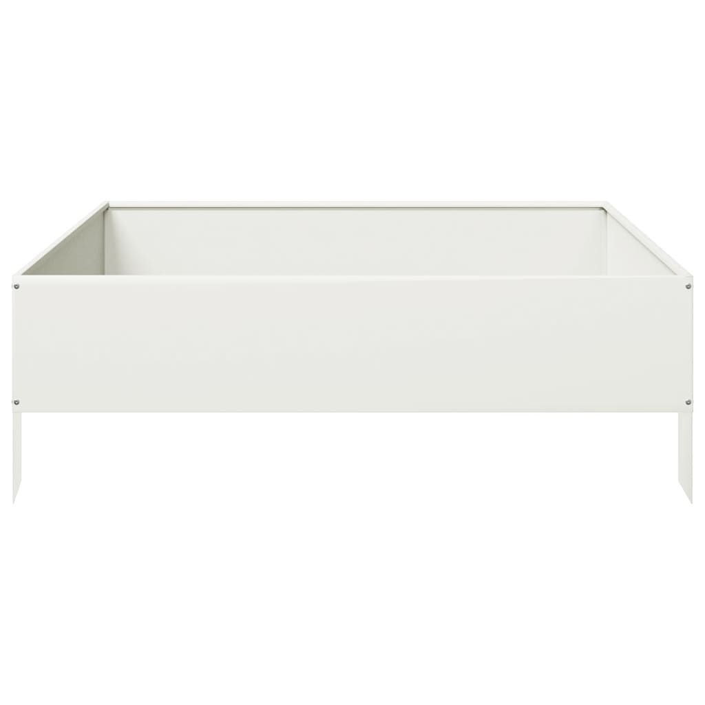 Arriate De Acero Blanco 100x100x33,5 Cm_4