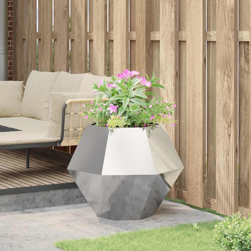 Jardinera Plateado 75 X 75 X 60 Cm Acero Galvanizado_3