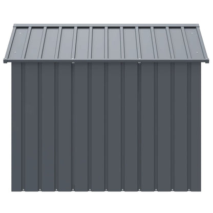 Caseta Perros Con Tejado Acero Galvanizado Gris 117x153x123 Cm_3