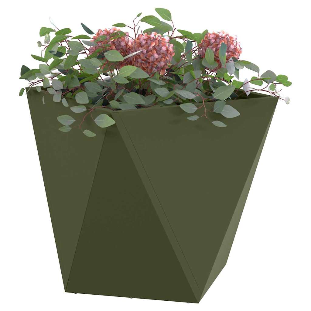 Jardinera Verde Oliva 40 X 40 X 40 Cm Acero_2