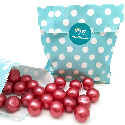 Caja 40 Perlas De Baño Con Aroma A Fresas - Con Aceite De Soja - Hidratante Y Aromática - Forma Bola_5