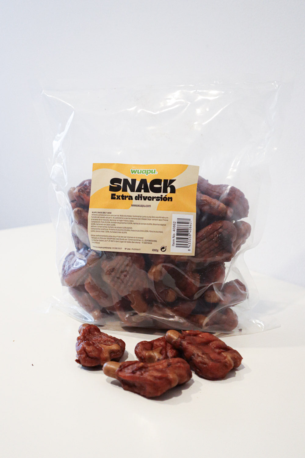 Snack Barbacoa Para Perro T-bone Wuapu (1kg-50ud)_0
