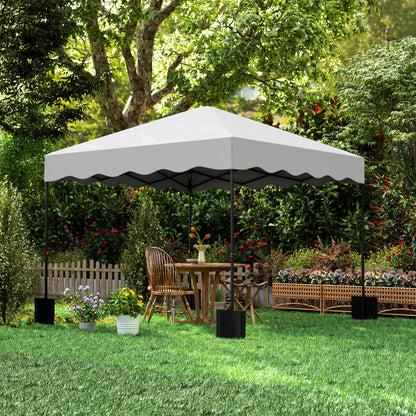Outsunny Carpa Plegable Pop-up Gazebo 3x3 M Con Protección Uv 50+ Blanco_4