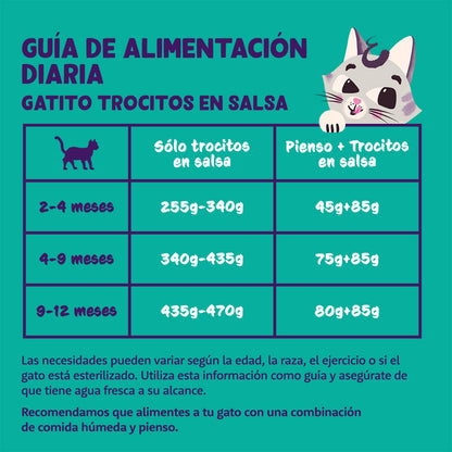 Comida húmeda gatos en salsa Trocitos de Pavo y Pollo Edgard &amp; Cooper 85 g