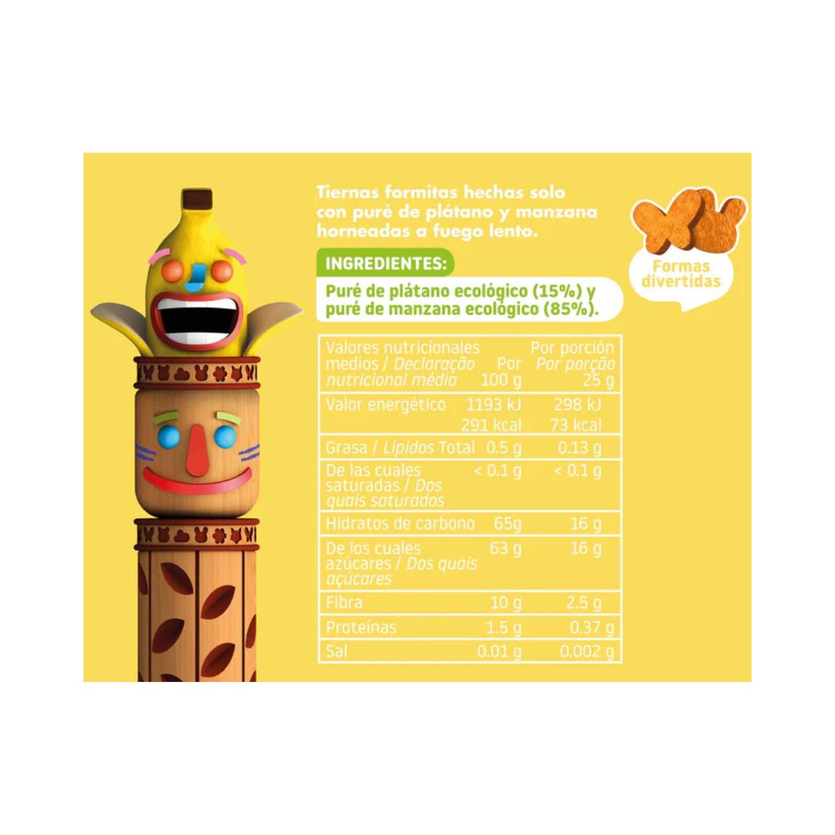 PACK 3X Snack de manzana y plátano ECO 25 g Triboo