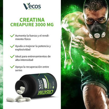 Creatina Creapure® 3000 Mg Vecos 160 Cápsulas | Aumento De Fuerza Y Rendimiento_3