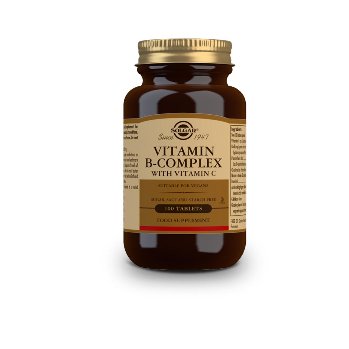 Vitamina B-Complex con Vitamina C Solgar 100 comprimidos
