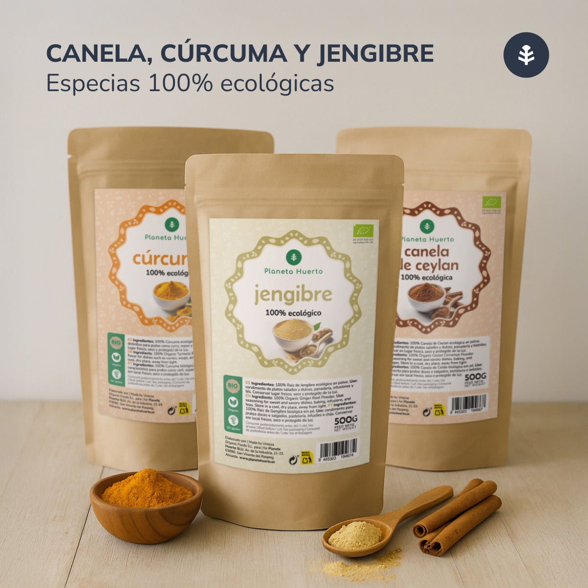 Jengibre en polvo ECO Planeta Huerto 500 g