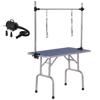 Pawhut Conjunto Para Mascotas 40x16x20 Cm 107x60x170 Cm Negro Y Azul_0