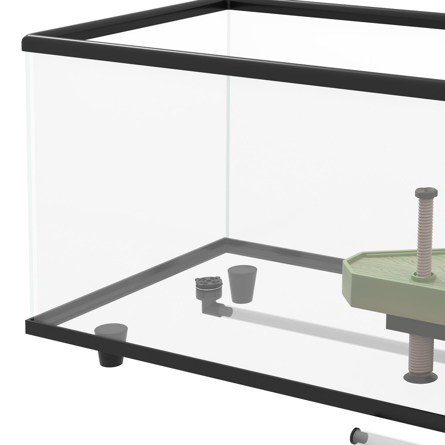 Pawhut Acuario Para Tortugas 50l Con Plataforma Rampa 60x30x32 Cm_4