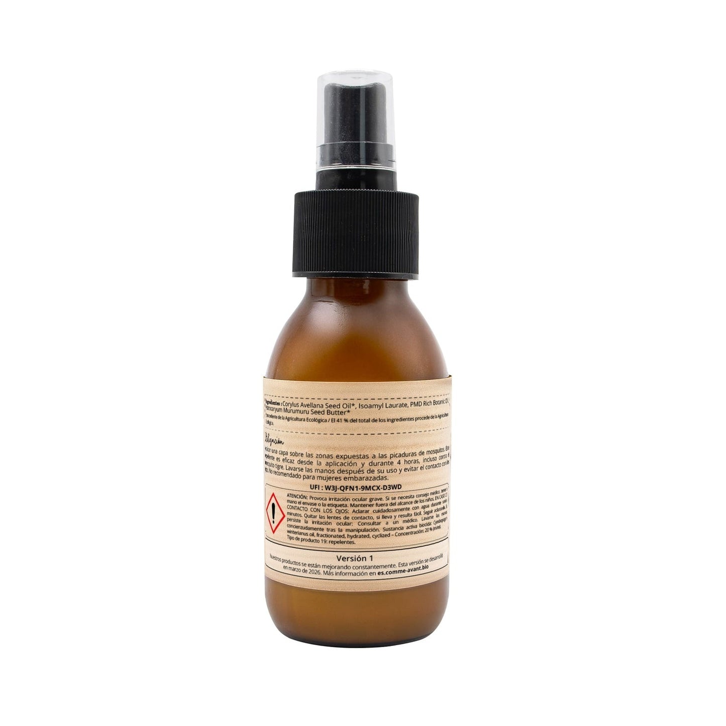 Repelente de mosquitos líquido con manteca de murumuru Comme Avant 105 ml