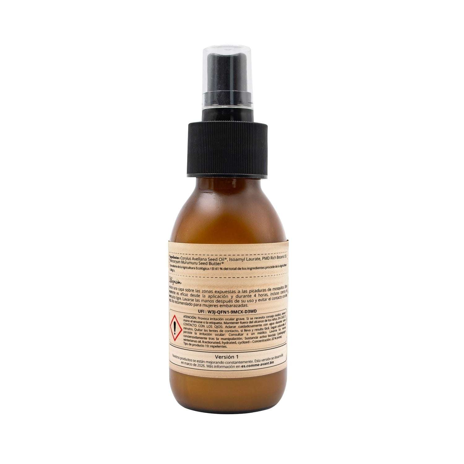 Repelente de mosquitos líquido con manteca de murumuru Comme Avant 105 ml