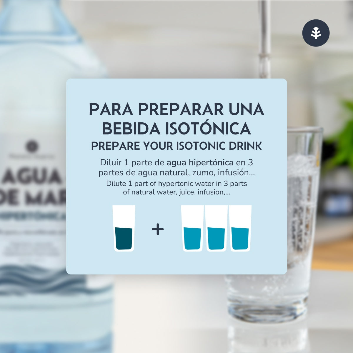 Agua de Mar Hipertónica Garrafa Planeta Huerto 2 L