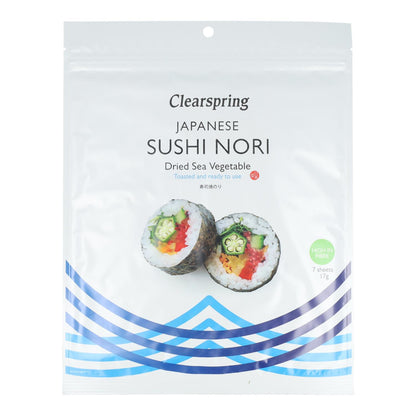 Alga Nori especial Sushi Clearspring 7 hojas 17 g