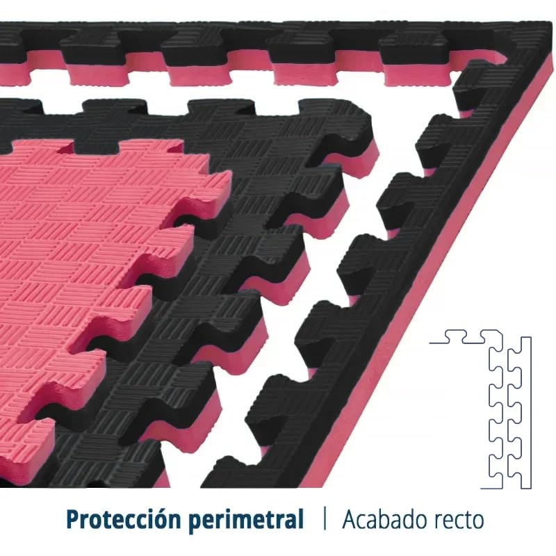 Artatami® Tatami Puzzle 1x1x40 mm Rojo - Negro Pack Ahorro【4 Unidades】 Alta Densidad EVA – Judo, BJJ, MMA y Lucha_1