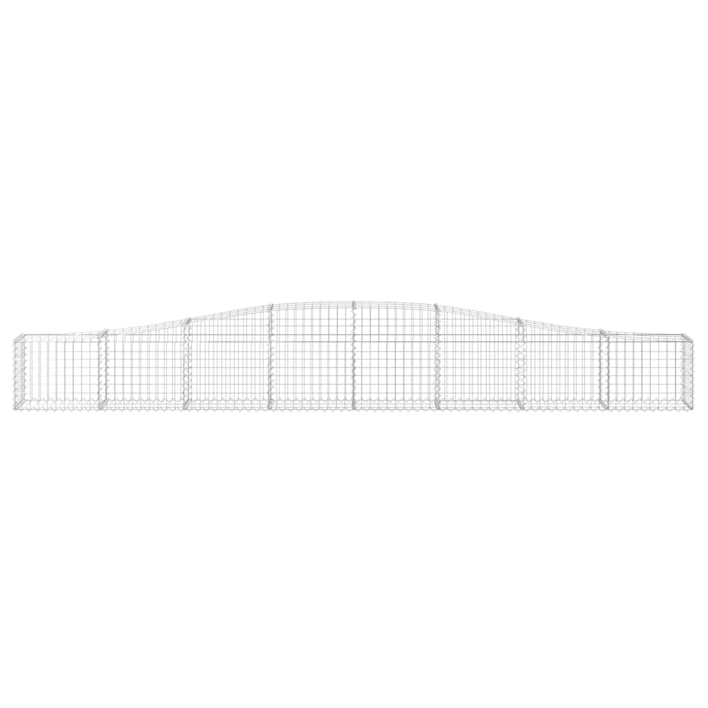 Cestas De Gaviones 10 Uds Forma De Arco Hierro 400x30x40/60 Cm_3