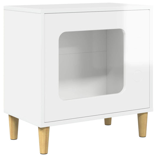 Casa Para Gatos Brillante 51 X 30 X 52 Cm Madera De Ingeniería_0