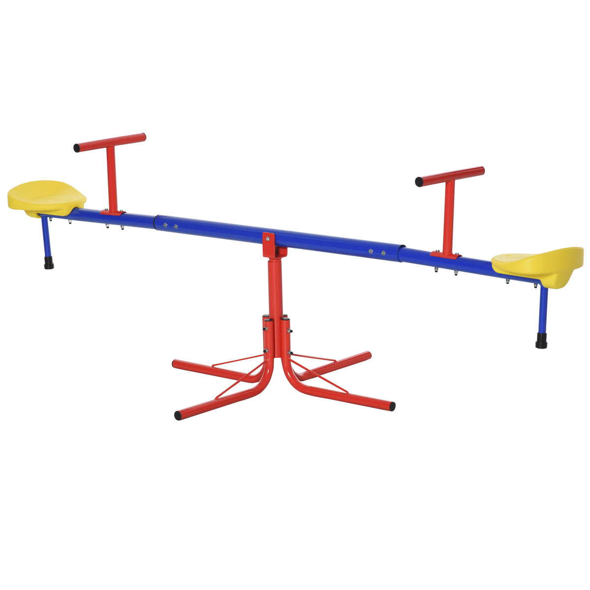 Balancín Giratorio Infantil Outsunny Multicolor 182x77x63 Cm_0