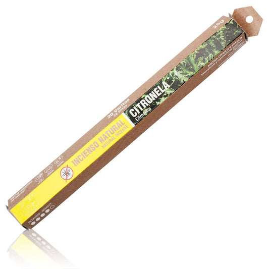 Incienso Natural Citronela SYS Aromas | 20 Sticks | Aroma Cítrico y Herbal | Ayuda a Ahuyentar Mosquitos_0