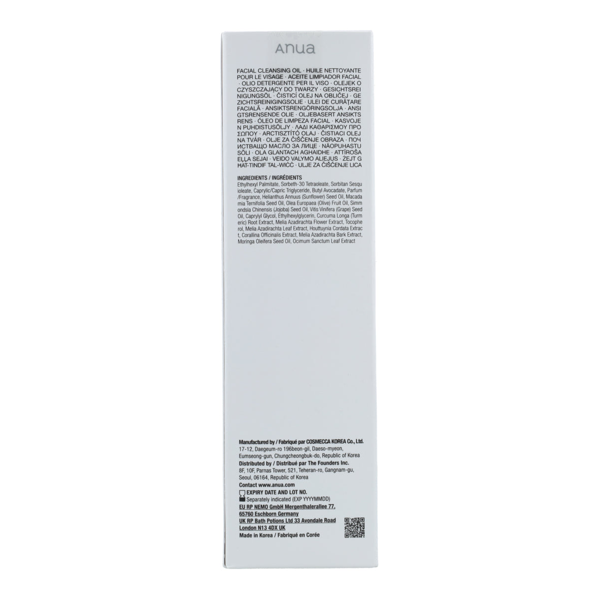 Desmaquillante Facial Heartleaf Pore Control Cleansing Oil Anua 200 ml