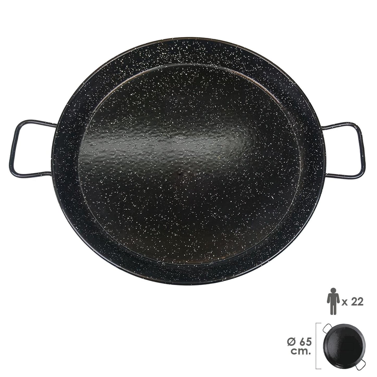 Paellera Valenciana Esmaltada 22personas/ 65 cm_2