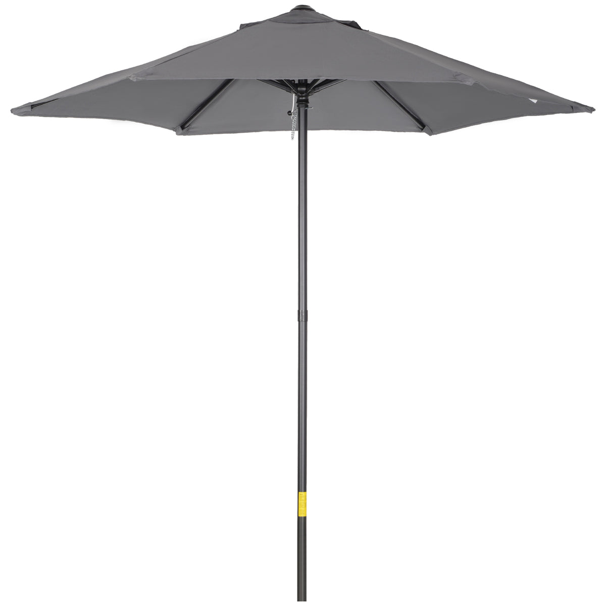 Outsunny Sombrilla De Terraza Exterior Ø2x2 M Con Techo Ventilado Gris Oscuro_0