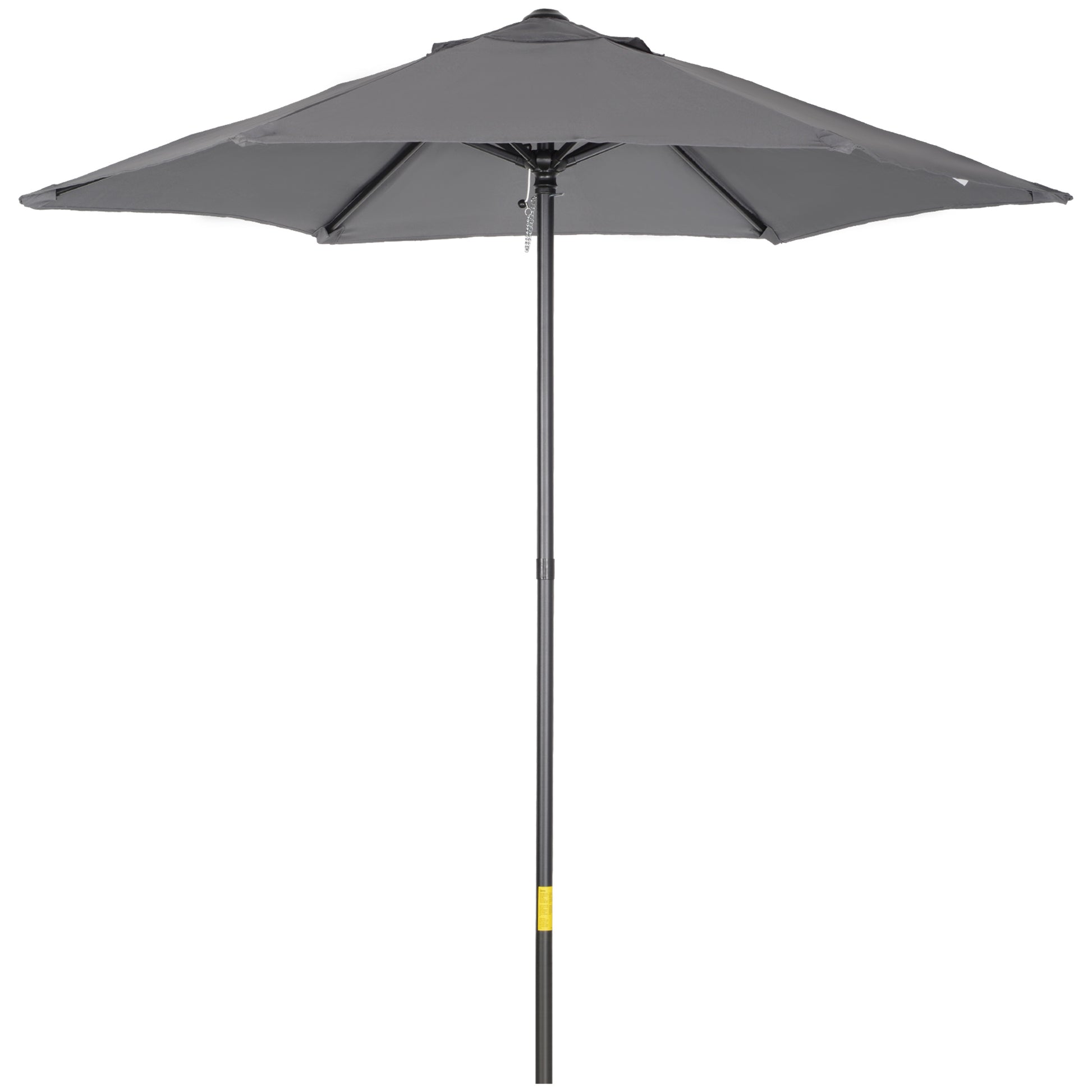 Outsunny Sombrilla De Terraza Exterior Ø2x2 M Con Techo Ventilado Gris Oscuro_0