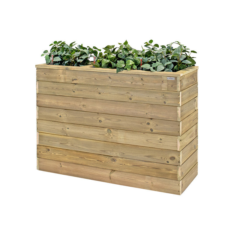 Jardinera Con Autorriego De Madera Nidum Basic Interior Y Exterior Hortalia 110x40x80 Cm_0