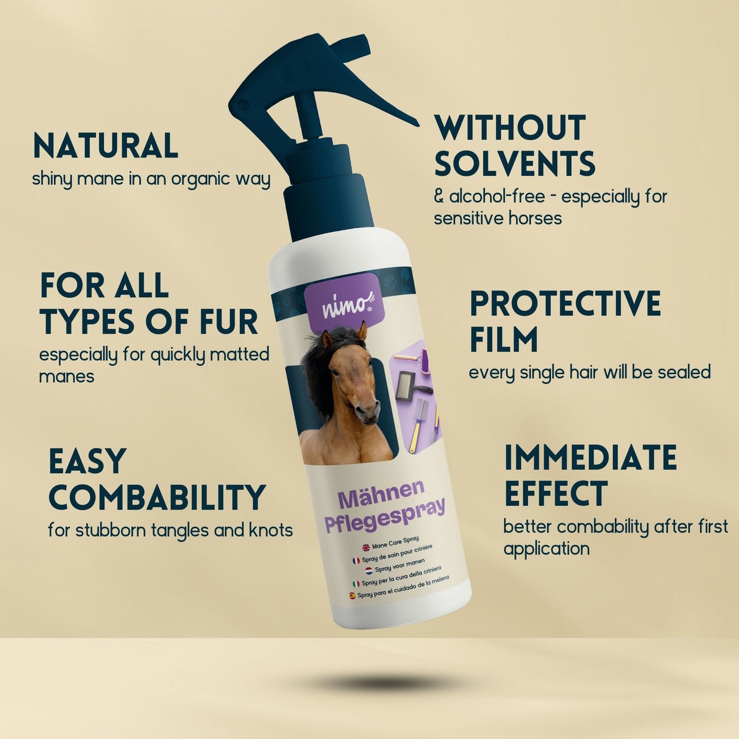 Spray De Cuidado Para La Crin - Nimo - 2,5 L_2