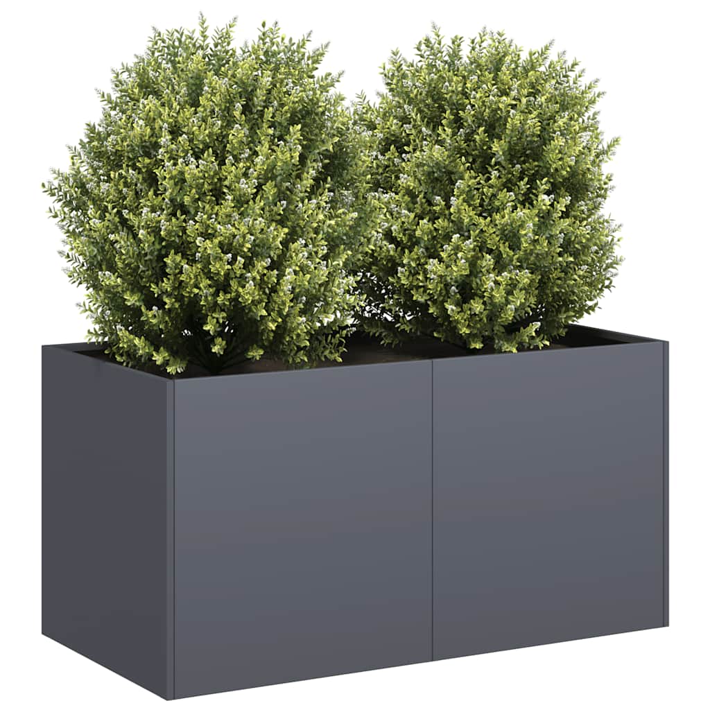 Jardinera De Acero Laminado En Frío Antracita 80x40x40 Cm_1