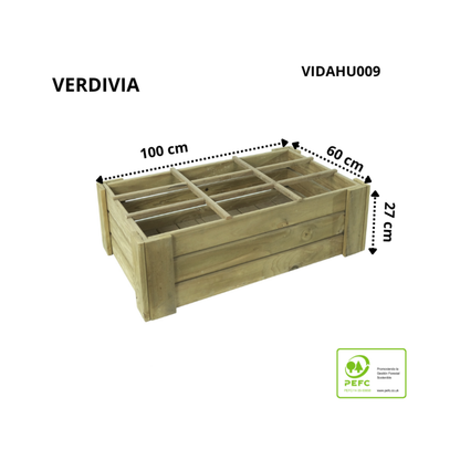 Cajón De Cultivo Vidahu Suelo Con Separadores Vidahuerto 100x60x27cm._2