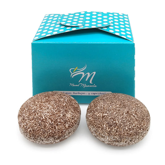 Pack 2 Champú Sólido para Cabello Fino - 100% Natural - Aporta Volumen, Brillo y Suavidad - Con Manteca y Polvo de Cacao_0
