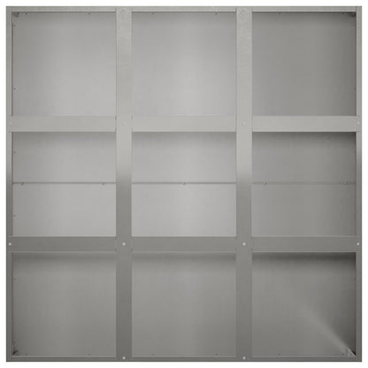 Macetero De Jardín Plateado 100 X 100 X 30 Cm Acero Inoxidable_3