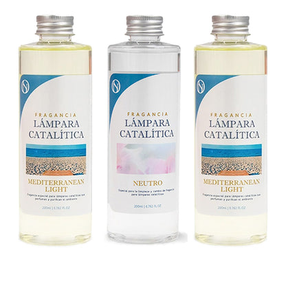 Pack Ahorro 3x Fragancias Para Lámpara Catalítica: 2 Aromas Mediterranean Light 500ml + Limpiador Neutro 200ml_0