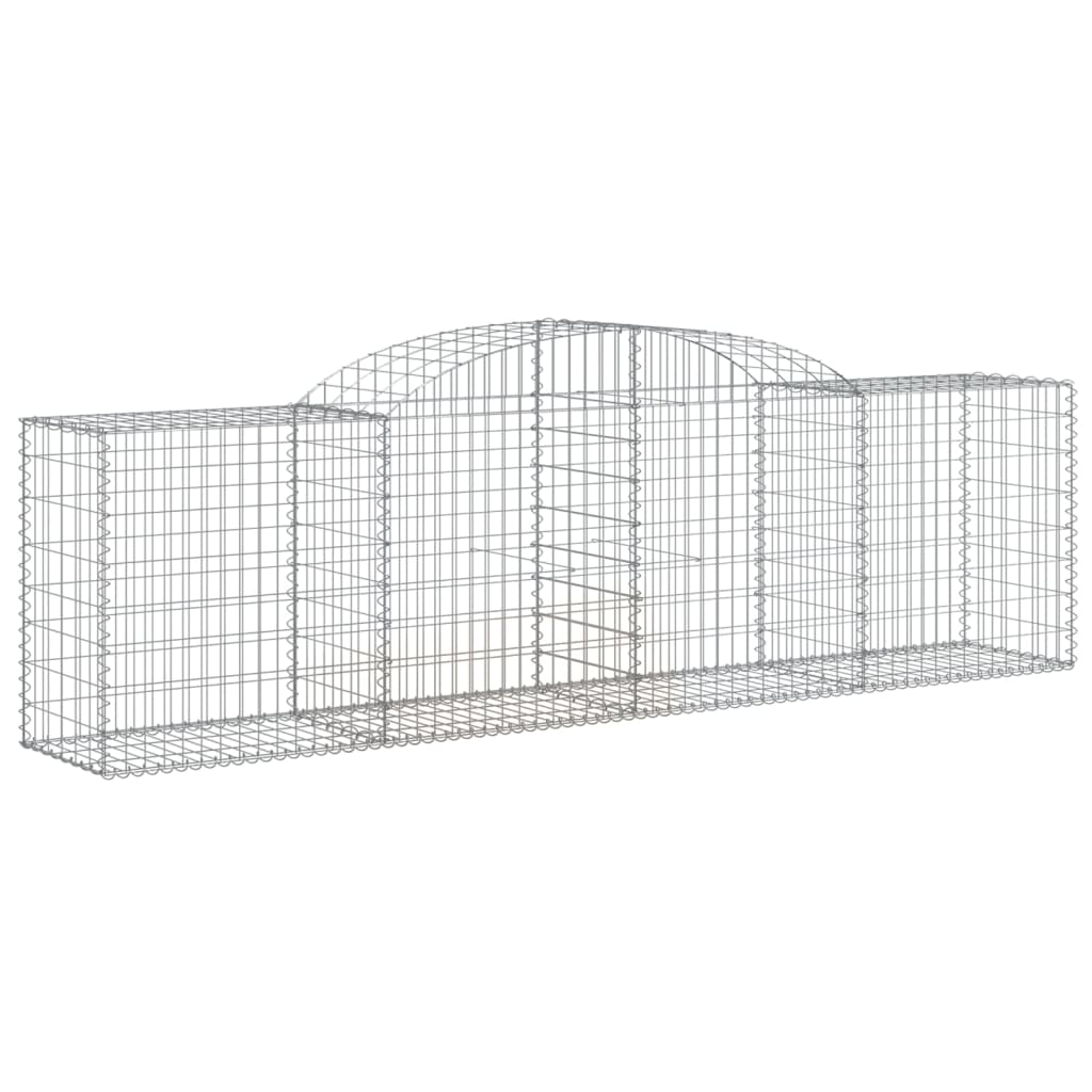 Cestas De Gaviones 9 Uds Forma De Arco Hierro 300x50x80/100 Cm_2
