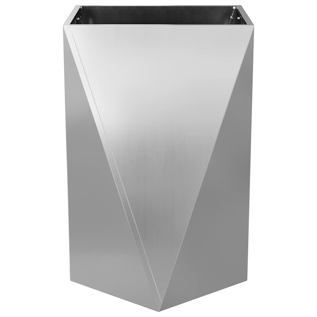 Jardinera Plateado 50 X 50 X 75 Cm Acero Galvanizado_4