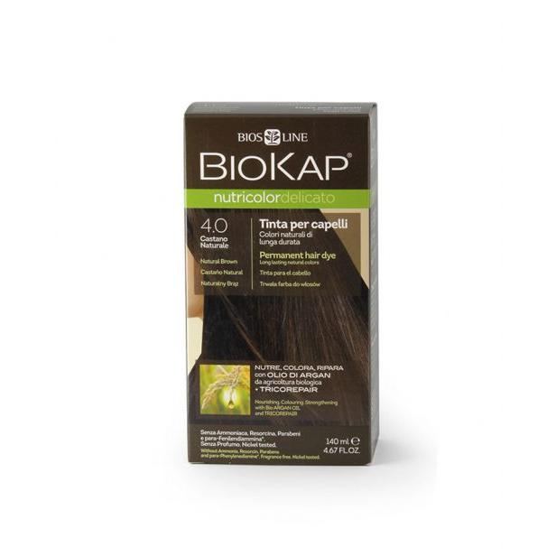 Tinte Castaño Natural Delicato Dye 4.00 Biokap 140 ml