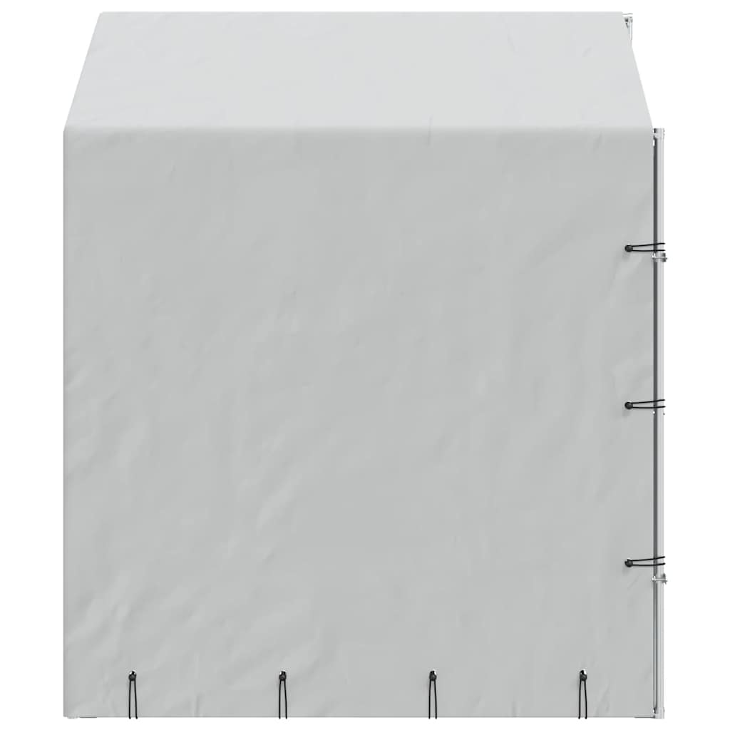 Perrera De Exterior Con Toldo Acero Galvanizado Plata 2x2x2,5 M_4