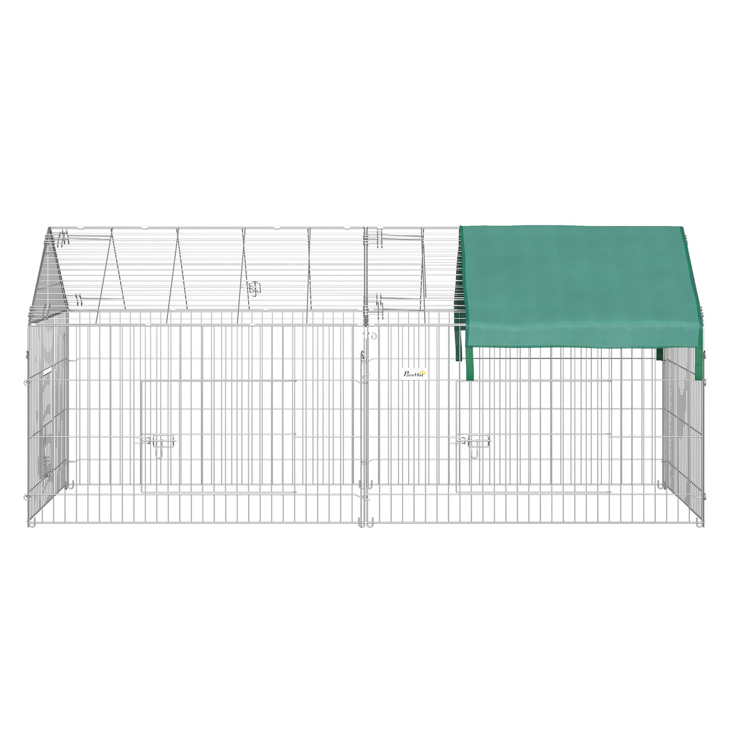 Pawhut Jaula Recinto Para Animales Pequeños 220x103x103 Cm Con 2 Puertas Y Techo_4