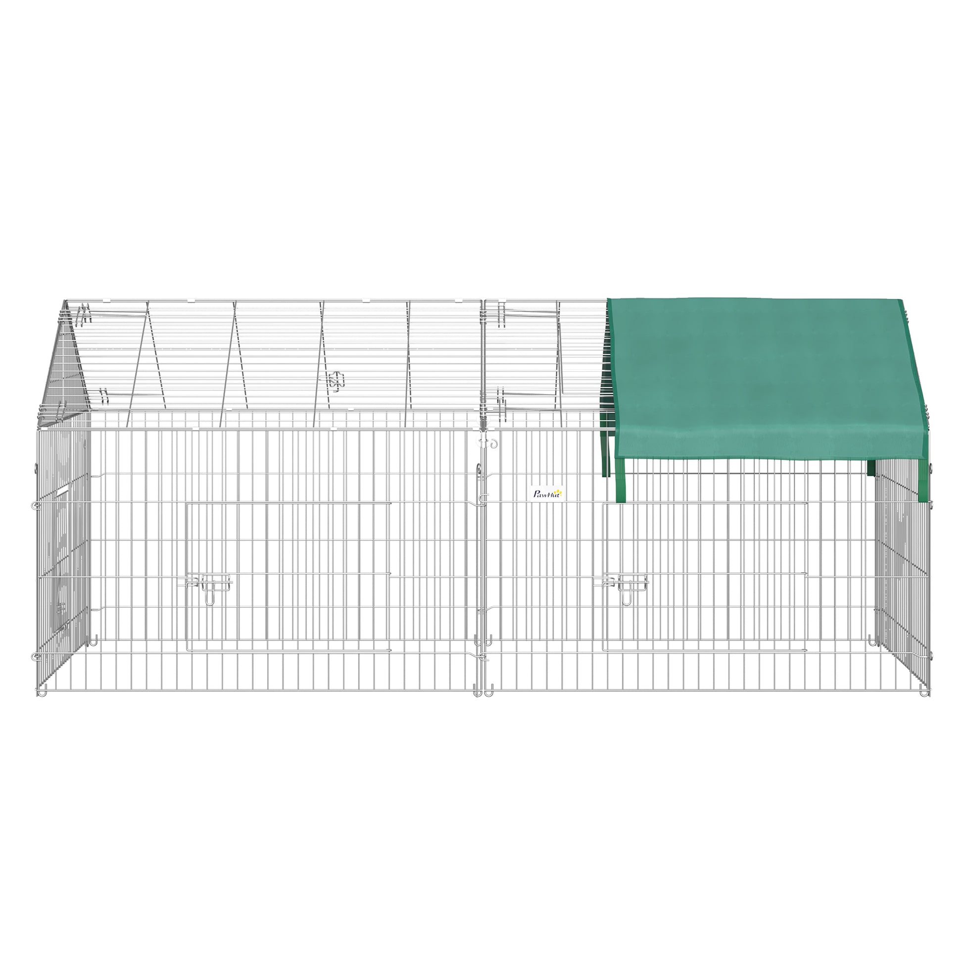 Pawhut Jaula Recinto Para Animales Pequeños 220x103x103 Cm Con 2 Puertas Y Techo_4