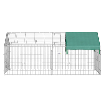 Pawhut Jaula Recinto Para Animales Pequeños 220x103x103 Cm Con 2 Puertas Y Techo_4