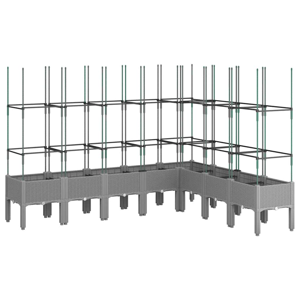 Jardinera Con Enrejado Pp Gris Claro 200x160x142,5 Cm_0