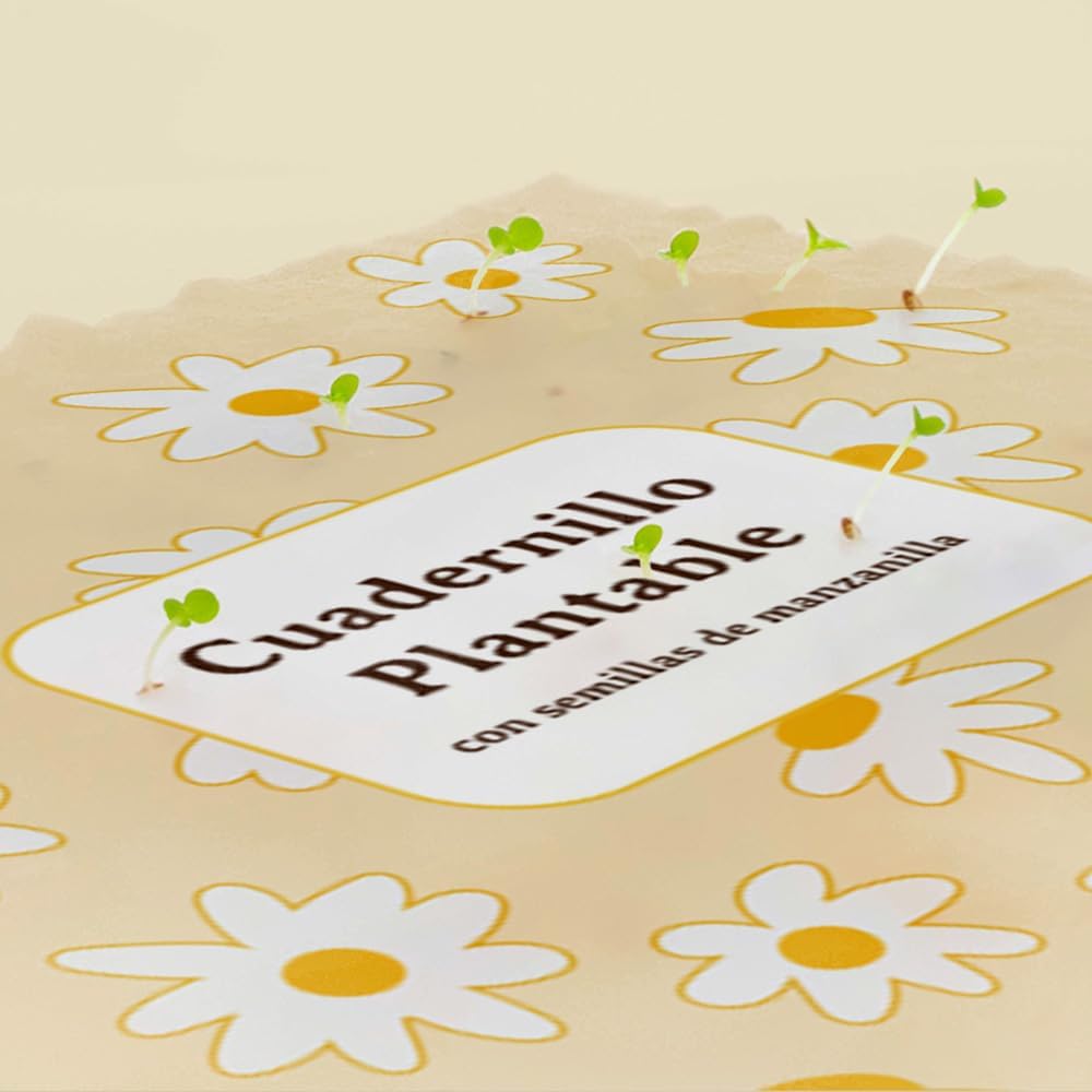 Cuaderno Plantable A5 con Semillas de Manzanilla – Escribe, Planta y Hazlo Florecer - Resetea_2