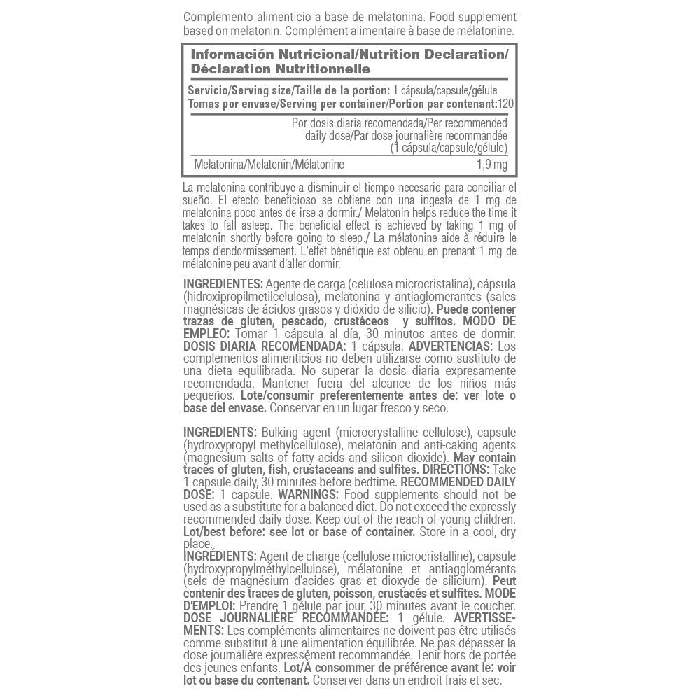 Rem Melatonina 1,9mg - 120 Cápsulas Vegetales - Descanso - Masmusculo_5
